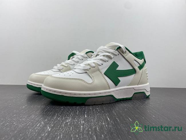 OFF-WHITE Out Of Office OOO Low Tops White green - 1