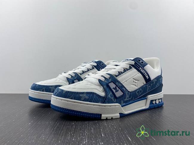 LsVttn Trainer Sneaker white blue - 1