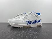 OFF-WHITE Out Of Office OOO Low Tops For Walking White Royal Blue - 1