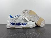 OFF-WHITE Out Of Office OOO Low Tops For Walking White Royal Blue - 6