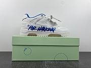 OFF-WHITE Out Of Office OOO Low Tops For Walking White Royal Blue - 3