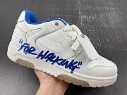 OFF-WHITE Out Of Office OOO Low Tops For Walking White Royal Blue - 2