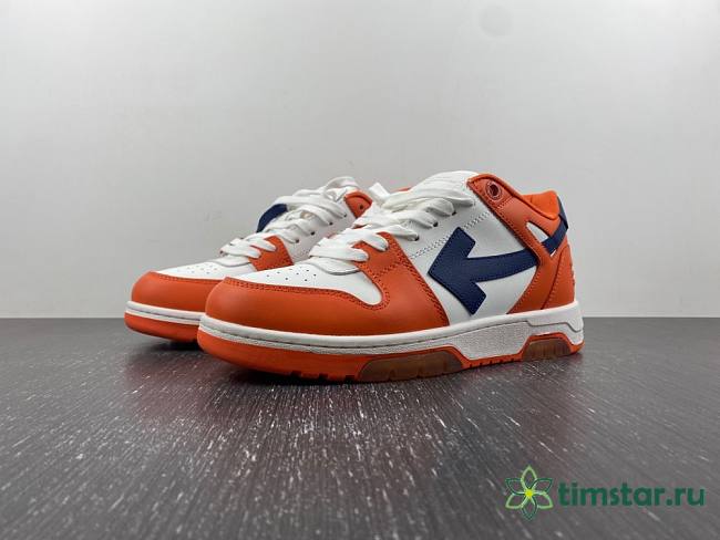 OFF-WHITE Out Of Office OOO Low Tops White Orange Blue - 1