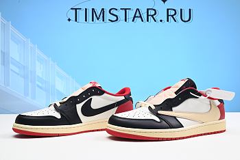   AIR JORDAN 1 X  TRAVIS SCOTT LOW BLACK RED DM7866-166