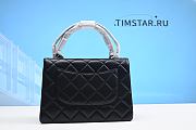 Chanel Flap Bag with Top Handle in Black - 4