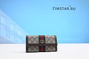 Guccii1  GG fabric flap wallet with Web - 1