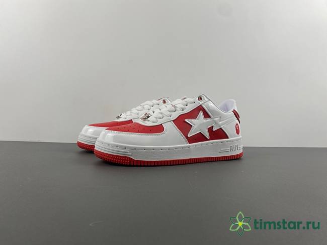 A Bathing Ape Bape Sta Low white red - 1