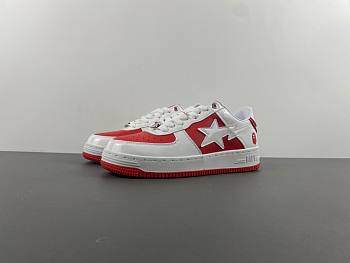 A Bathing Ape Bape Sta Low white red