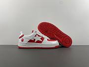 A Bathing Ape Bape Sta Low white red - 4