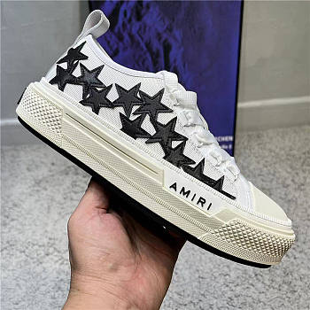 amirii Men's White Stars Court Canvas Sneakers