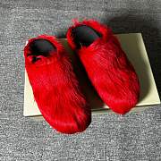 marnii fur slippers red - 1