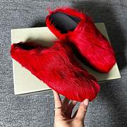 marnii fur slippers red - 3