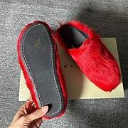 marnii fur slippers red - 2