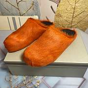 marnii fur slippers orange - 1