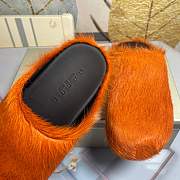 marnii fur slippers orange - 3