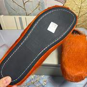 marnii fur slippers orange - 2