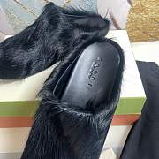 marnii fur slippers black - 3