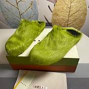 marnii fur slippers green - 3