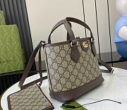 Guccii1 OPHIDIA MINI TOTE BROWN- 22cmx 18cm x 10cm - 4