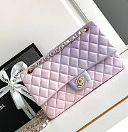 Channe1 Classic Handbag A01112 Ombre Purple & Pink  25.5 cm - 1