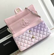 Channe1 Classic Handbag A01112 Ombre Purple & Pink  25.5 cm - 3