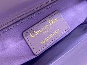 Dioorr Mini Lady Bag in Lilac Cannage Lambskin 20cm - 6