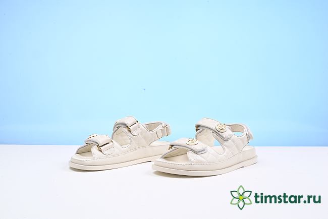 Channe1 sandals white2 - 1