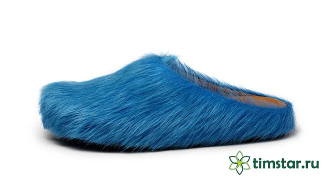 marnii fur slippers blue - 1