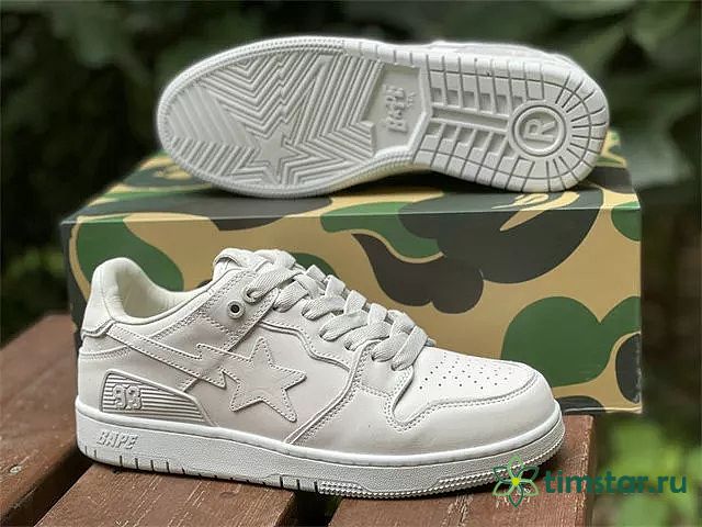 A Bathing Ape Bape SK8 Sta Triple White - 1