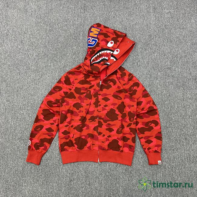 Bape hoodie red 2024122701 - 1