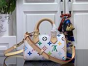 Louis Vuitton x Takashi Murakami Nano Speedy White Multicolored 16x11x9cm - 3