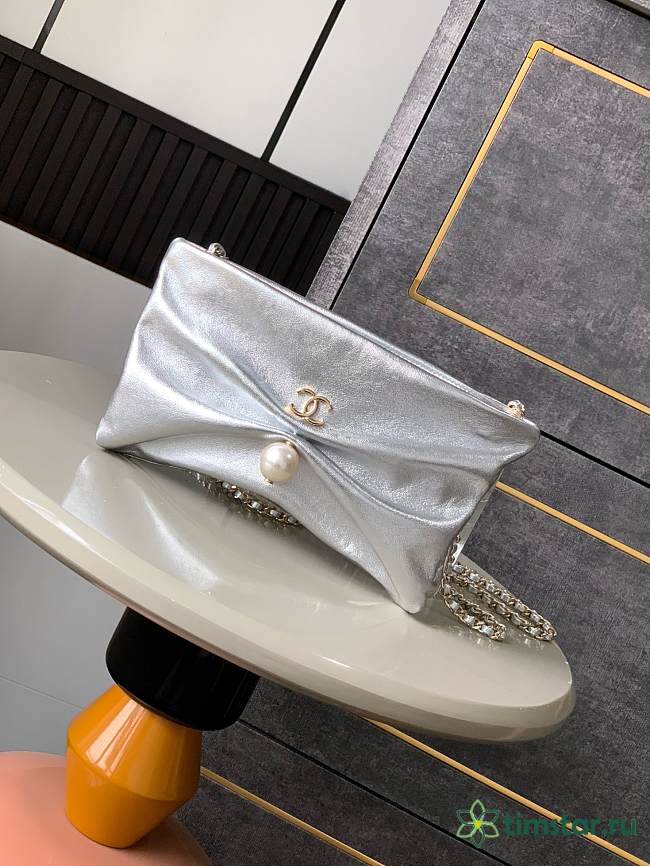 Channel silver bag 83123226 14x24x5cm - 1