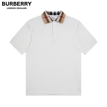 Burberry white polo shirt 