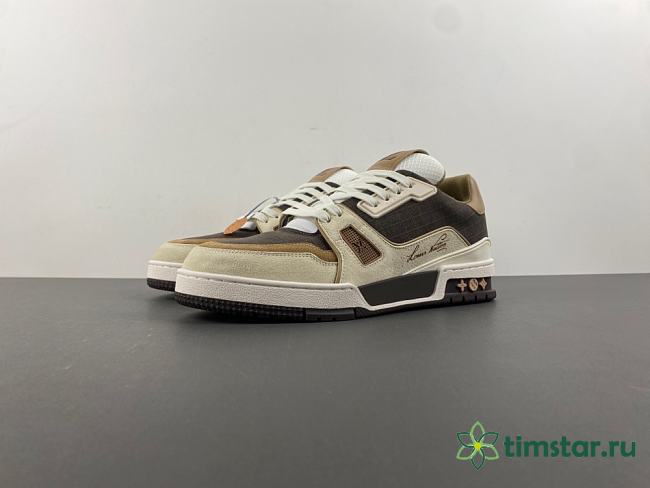 Louis Vuitton LV trainer Beige Coffee - 1