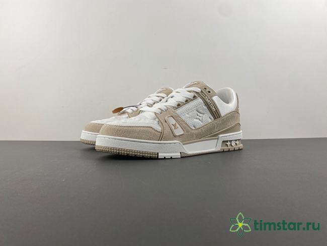 Louis Vuitton LV trainer White tea  - 1