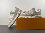 Louis Vuitton LV trainer White tea  - 3