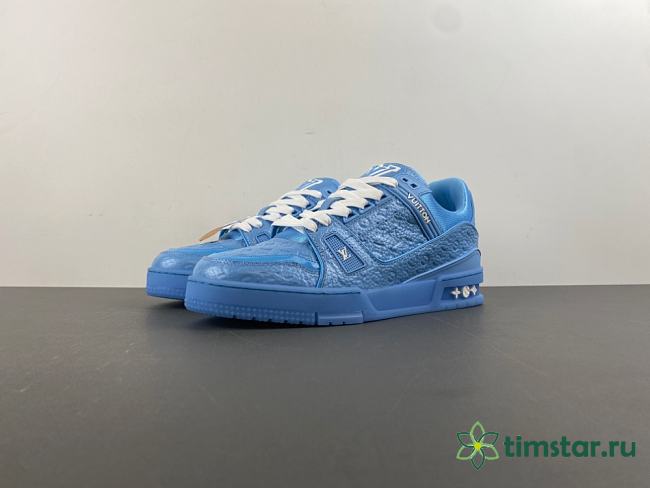 Louis Vuitton LV trainer blue sneaker - 1