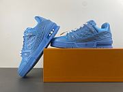 Louis Vuitton LV trainer blue sneaker - 5