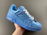 Louis Vuitton LV trainer blue sneaker - 4