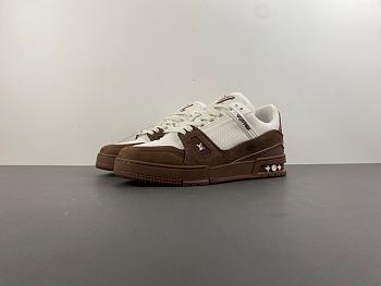 Louis Vuitton LV trainer White Brown sneaker