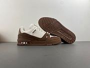Louis Vuitton LV trainer White Brown sneaker - 6
