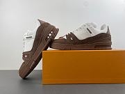 Louis Vuitton LV trainer White Brown sneaker - 5