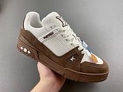Louis Vuitton LV trainer White Brown sneaker - 4
