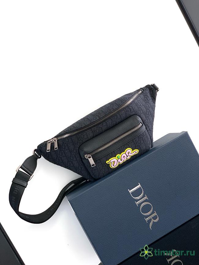 Dioor AND KAWS bumbag 1ESBO077OUP_H95842 black - 1
