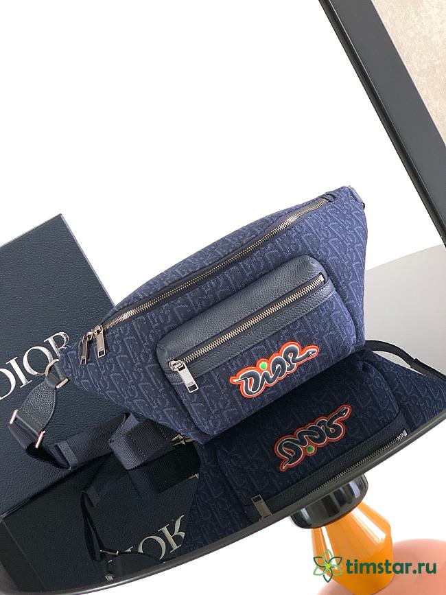 Dioor AND KAWS bumbag 1ESBO077OUP_H56342 blue - 1