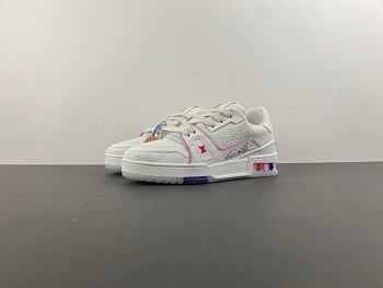 Louis Vuitton LV trainer white and pink