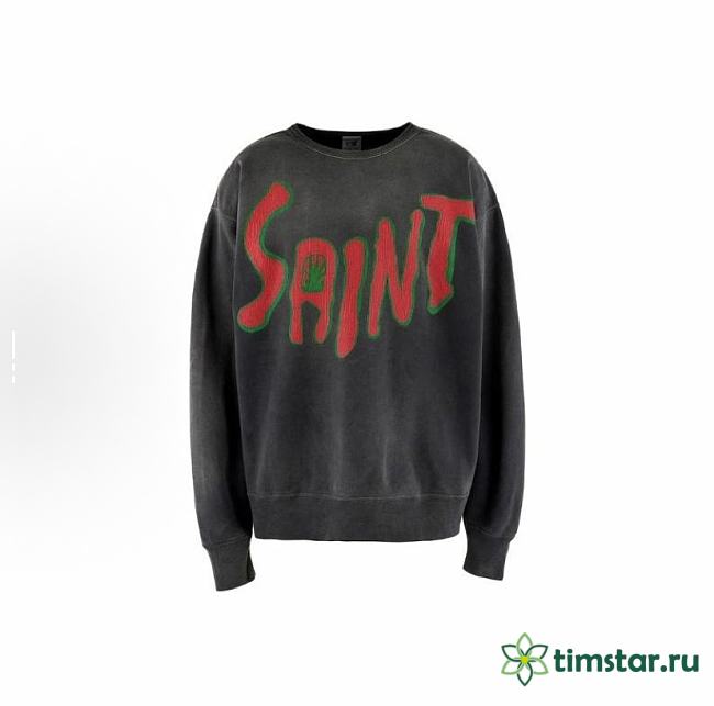 SAINT Mxxxxxx logo-print cotton sweatshirt - 1