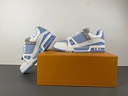 Louis Vuitton LV trainer white blue - 2