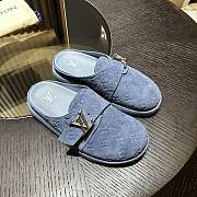 LV Easy blue sandals slides 02 - 1