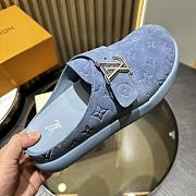 LV Easy blue sandals slides 02 - 5